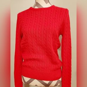 Brand New w Tags Lilly Pulitzer Gloria Cable Sweater Punch Pink Med